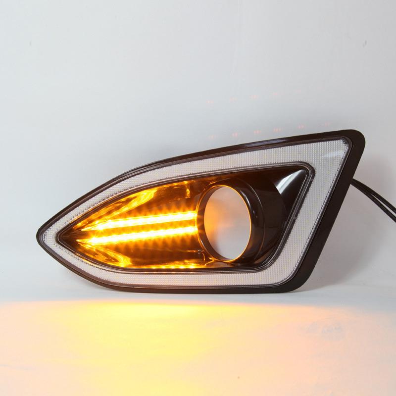 LED Daytime Running Fog Lights for 15-18 Ford Edge - Original Style Trim