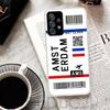 Travel Ticket Label Phone Case For Samsung Galaxy A15 A14 A54 A13 A53 A12 A52S A55 A22 A23 A24 A32 A33 A34 A25 A35 A03S A04S A02