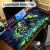 Motorcycle Biker Theme Personalized Mouse Pad Custom Name Text Non Slip Desk Pad For Laptop Office Desktop