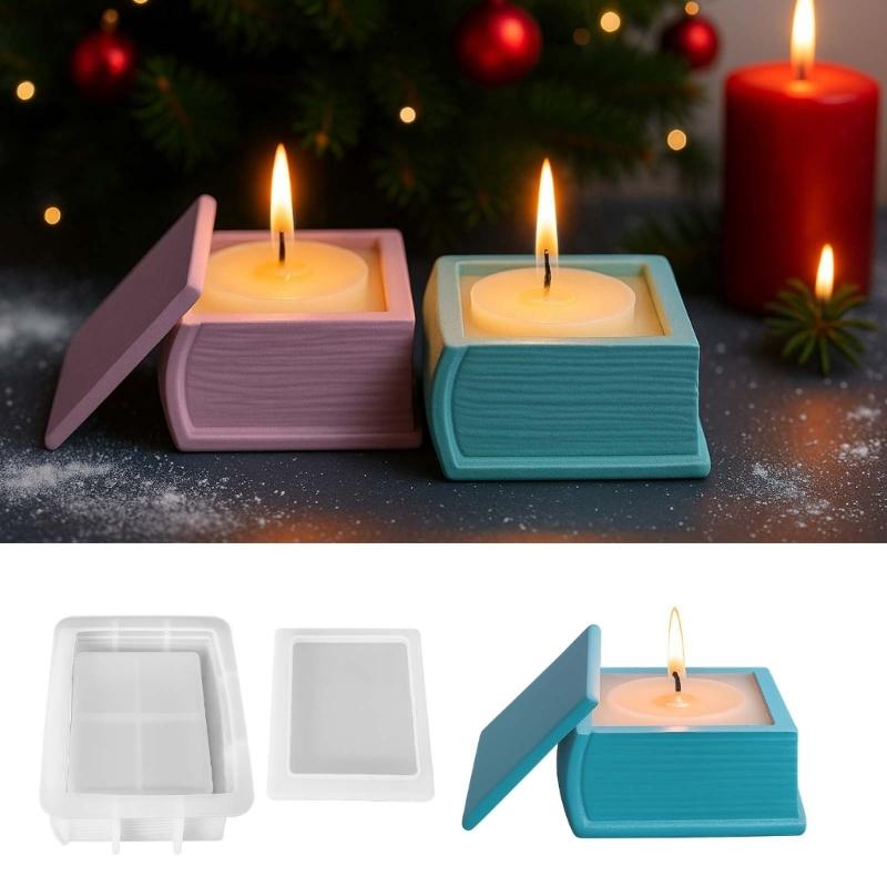 Food Grade Silicone Jewelry Mold Easy To Use Book Style Crafting Tool For Resin Decors Storage Boxes And Gift Packaging