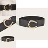 Fashion Gold Buckle Decoration Casual Wide Waist Belt For Fashionable Women