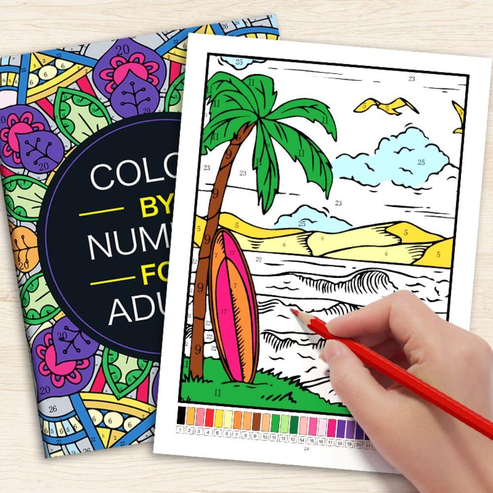 DIY Painting Color By Number Book Number Painting Drawing Painting Book Gifts