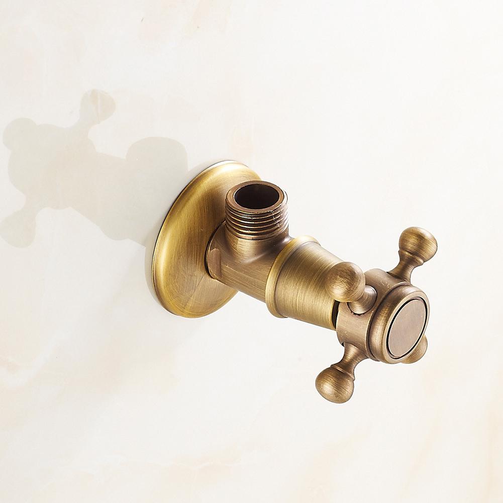 Easy Installation Bathroom Tap Antique Brass Valve G1/2 Connection Valve Prevent Water Wastage Total Height 100mm
