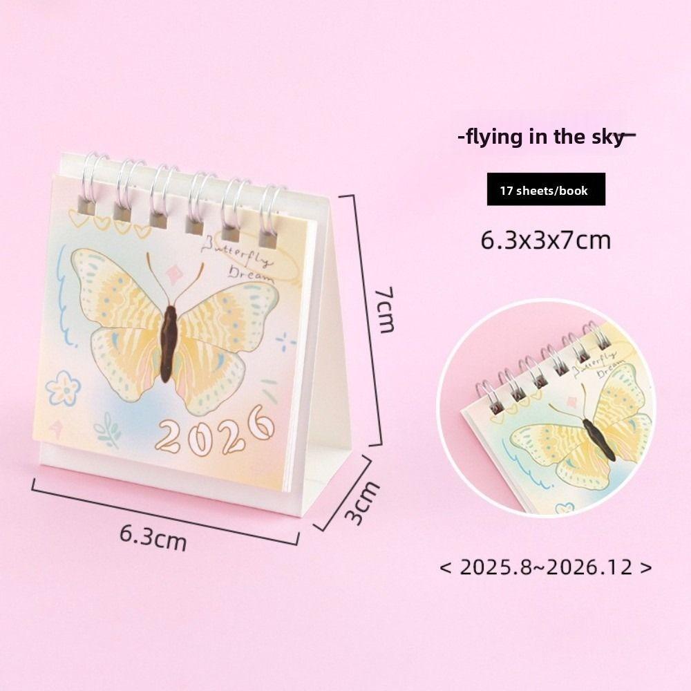 Cartoon 2026 Desk Calendar Small Schedule Planner New Coil Calendar  for Office School Supplies