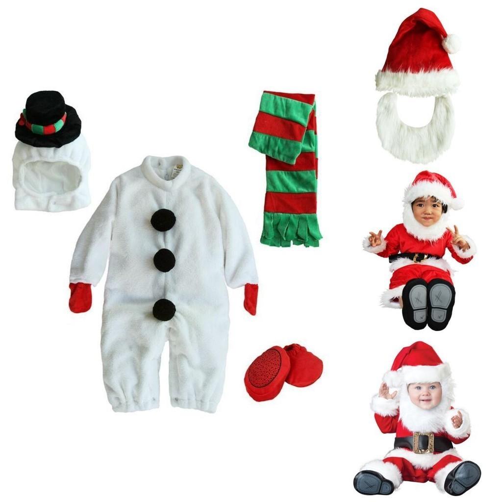 Christmas Kids Snowman Velvet Cosplay Costume Soft Comfortable Gift Idea