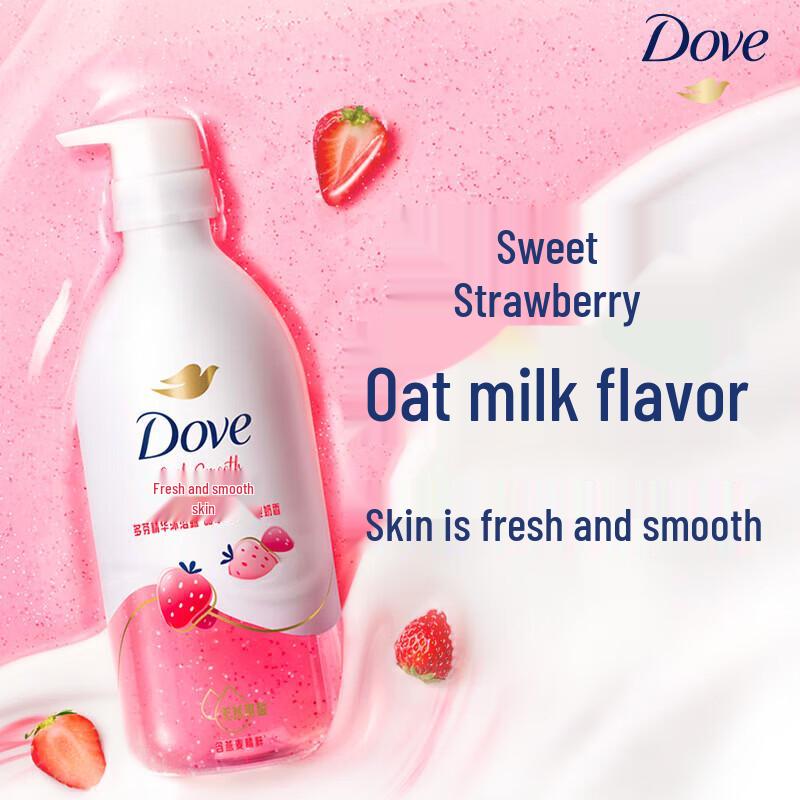 Гель для душа Dove Фруктовое Молоко, Сладкая Клубника и Овсянка