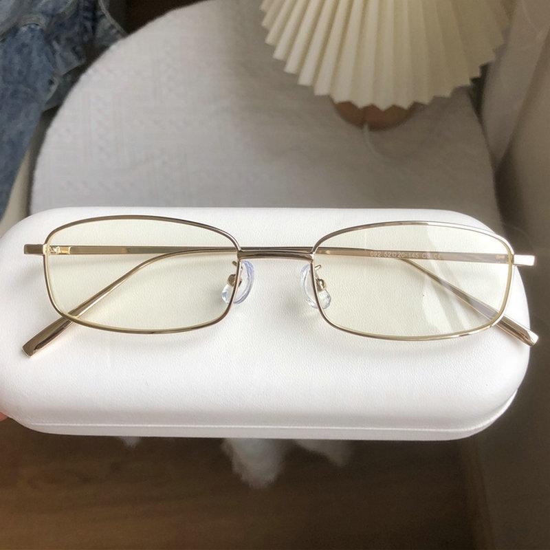 

Новые очки Y2K Harajuku в маленькой квадратной оправе для женщин, ретро-очки из металла, прозрачные очки для чтения, блокирующие синий свет золотой