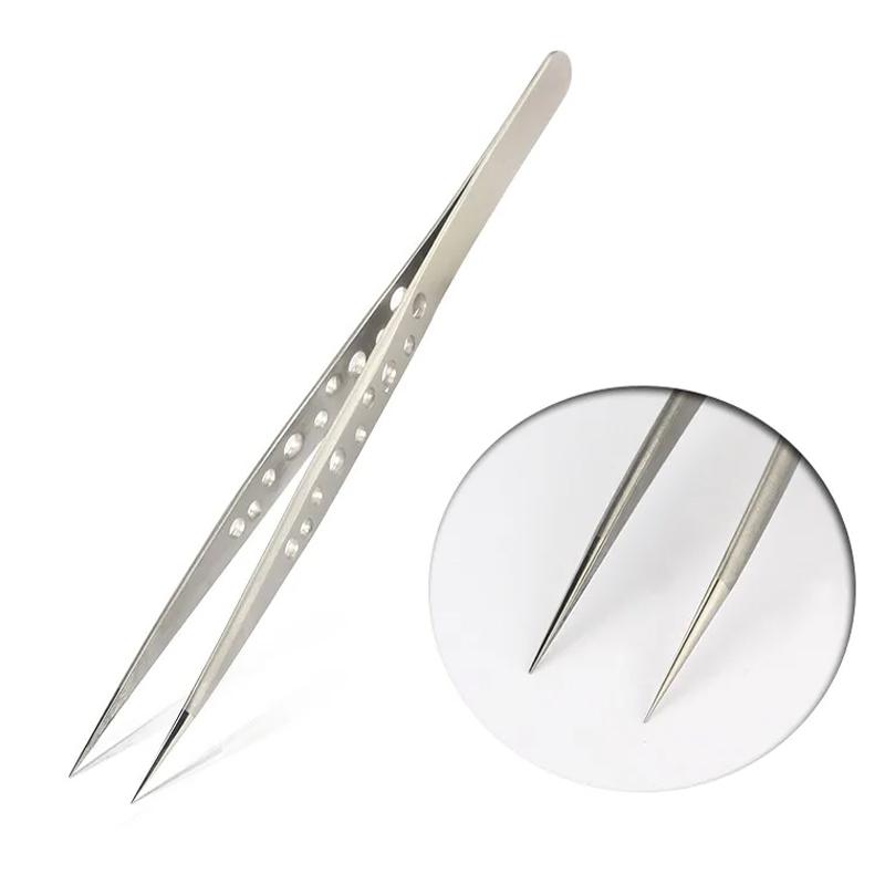 New Designed Isolation Lash Extension Tweezers High Precision Stainless Steel Curved Tip Tweezers Quick-Separator Makeup Tools