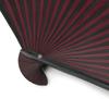 Folding pure bamboo set of two fan for men [KYOETSU] [Kyoetsu] fan, silk, plain, two-tone black, (fan, bag) (17)