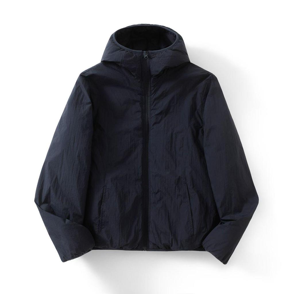 Reversible Hooded Cotton Jacket - Unisex Casual Outerwear for Autumn/Winter 2025