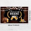 Cheers and Beers Party Decorations,Retro Rustic Wooden Board 30th 40th 50th Birthday Theme Party Photography Banner Backdrop for Men Beer Whiskey