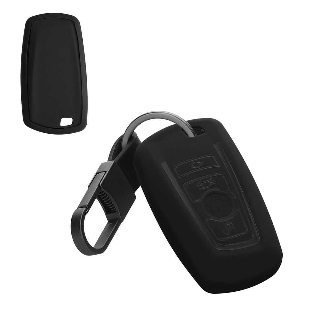 kwmobile Car Key Case for BMW Car Remote Key Go compatible models TPU Key Case Key Cover Black with Key Ring 3-Button (Keyless only) - - - -