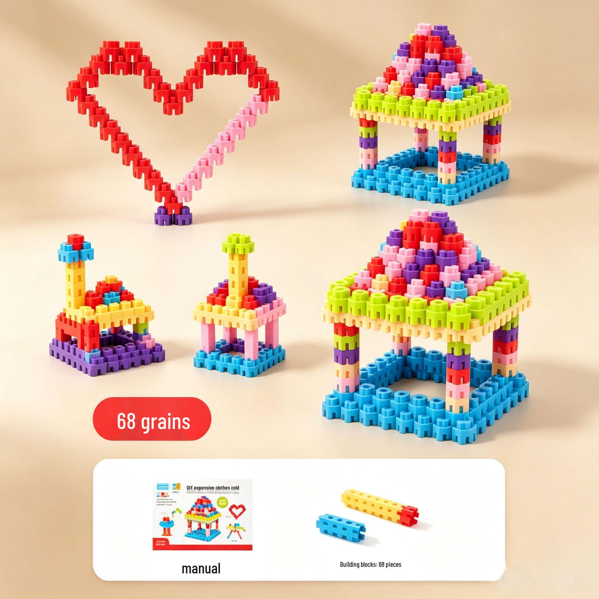 Hexagonal Building Blocks for Kids Ages 3-6 - Large Interlocking Educational Plastic Set