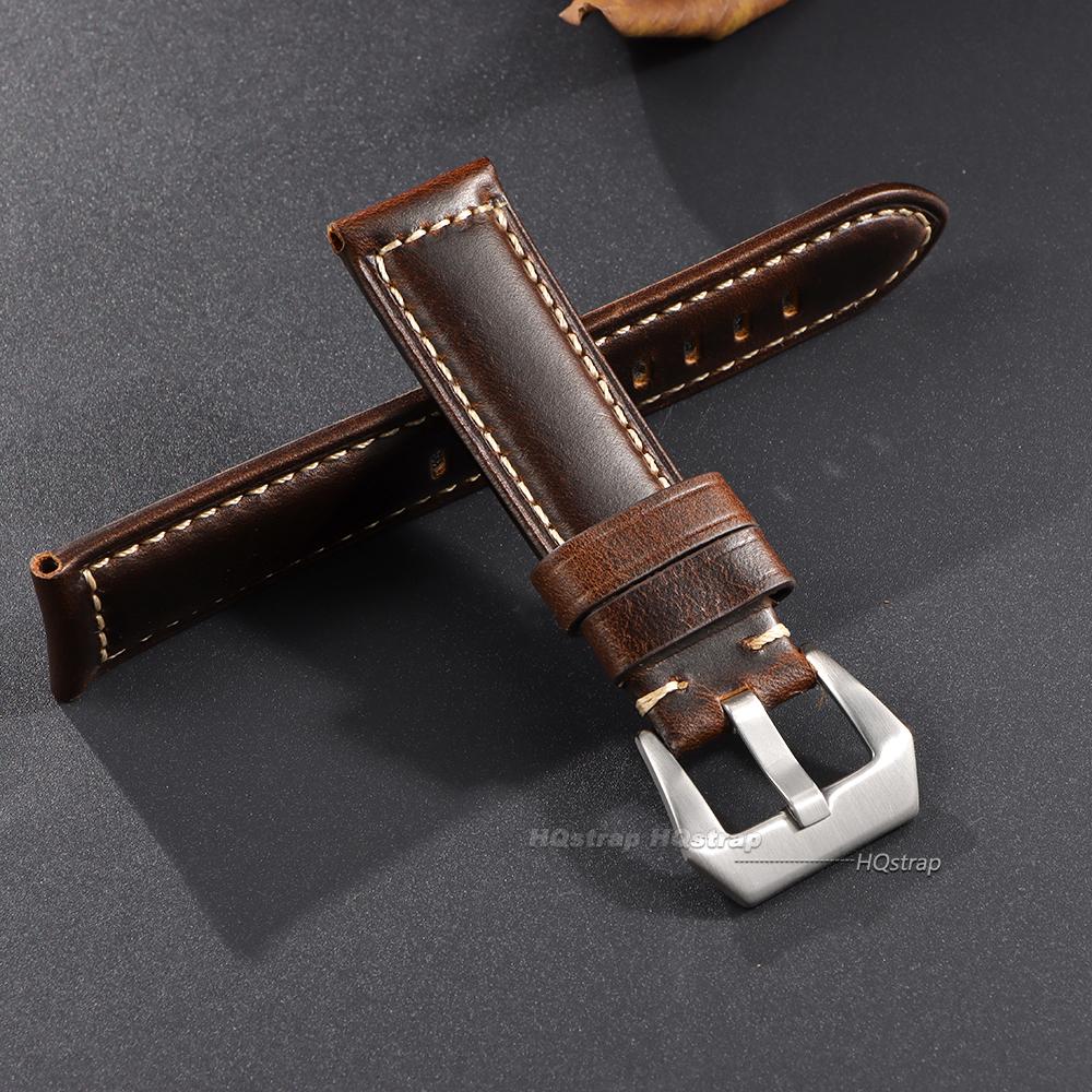 Echtes Kalbsleder Armband 20mm 22mm 24mm 26mm für Panerai Ersatzgürtel Lederarmband für Galaxy Watch 6 5 Zubehör