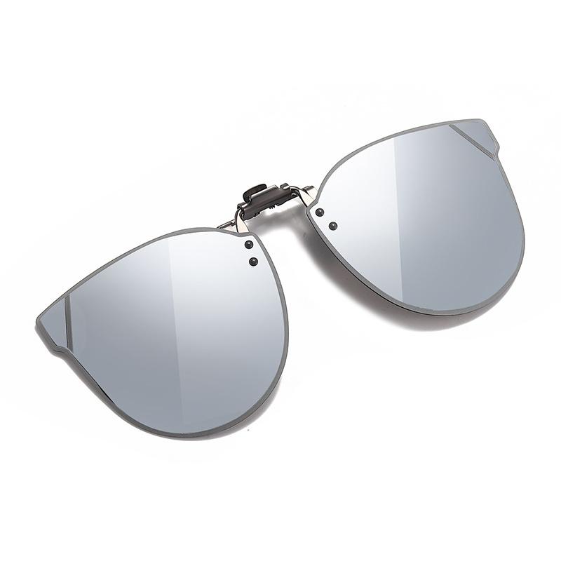 Sunglasses Polarized Clips Women'S Myopia Sunglasses Metal Clips Turnable Round Glasses 1023