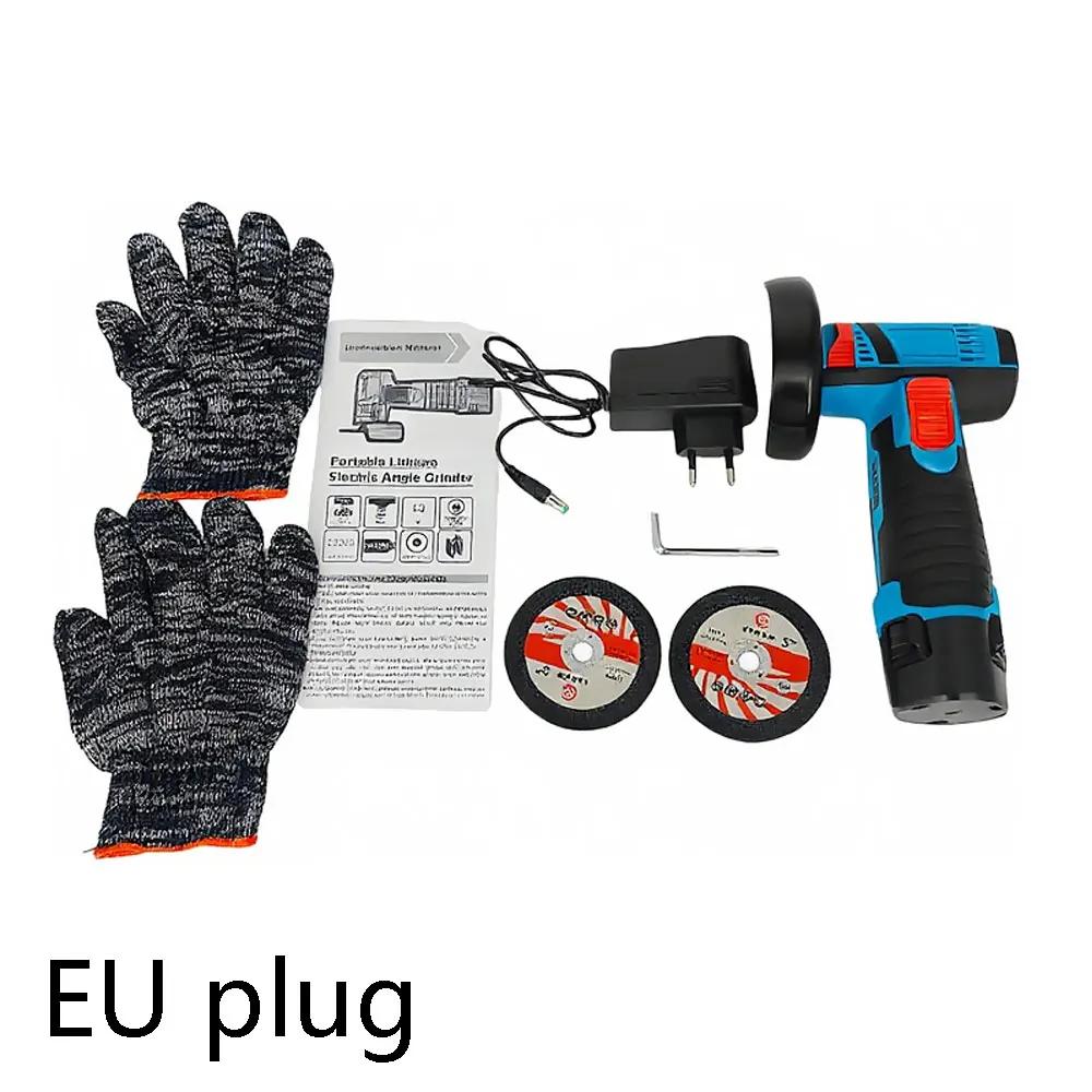 Electric Angle Grinder 19500rpm Lithium Battery Mini Polishing Grinding Diamond Cutting Tool for Metal Concrete DIY Projects