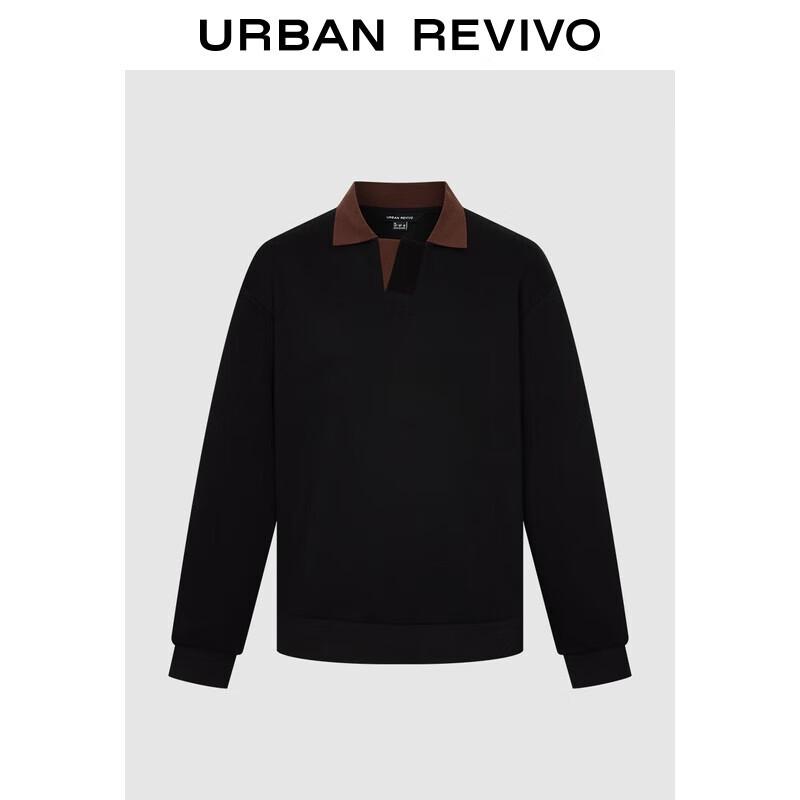 Men s Stylish Color-block Polo Shirt XS
