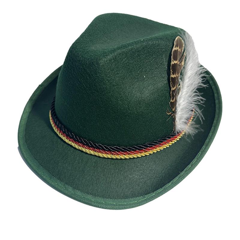 Oktoberfest Hat Jazz Hat Bowler Hats Curled Halloween Costume Cosplay CapS Costume Caps for Role Play Cosplay Halloween Party