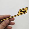 NEW 3D ABS Chrome Black Yellow S Badge Emblem Car Trunk Sticker For AMG S C63S E63S GLE63S SKAL5 GLS63S GTS CLA45S Exterior Accessorie