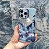 Snowy Mountain Landscape Christmas Phone Case for iPhone 14 13 12 Mini 11 Pro Max 16 15 Pro Max 14 Plus Shockproof Laser Covers