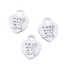 Handmade Antique Silver Heart Pendant Jewelry Accessory for Necklace/Bracelet