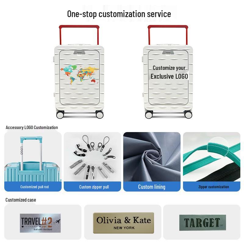 20-Inch Unisex Carry-On Suitcase with Combination Lock and Large Capacity