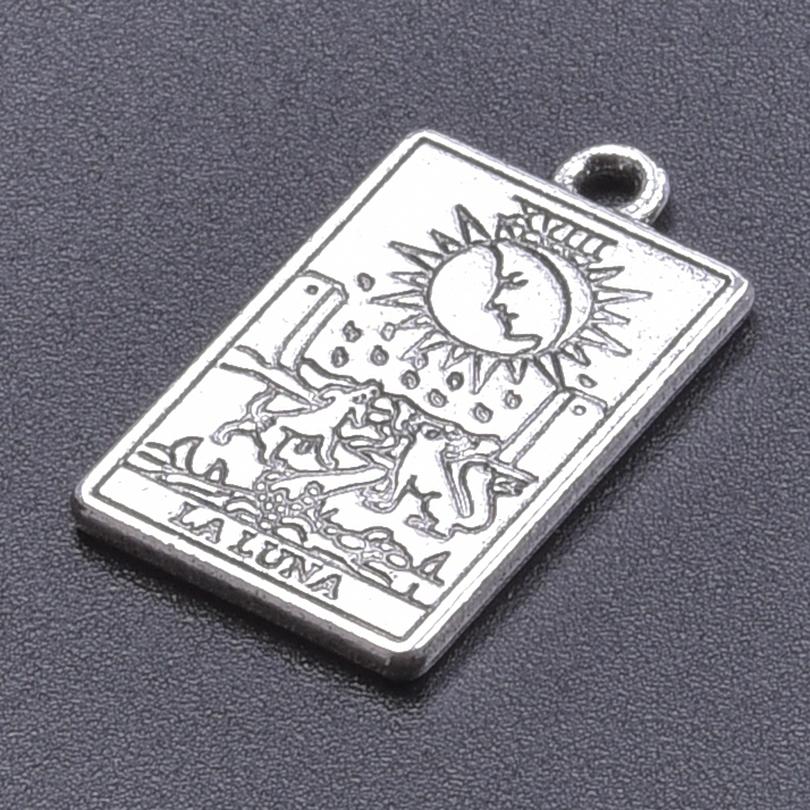 12pcs/Lot Tarot Charm Bulk Pendants For Jewelry Making Supplies The Lovers/Wheel Of Fortune/Star/Moon/Word Charm DIY Accessories