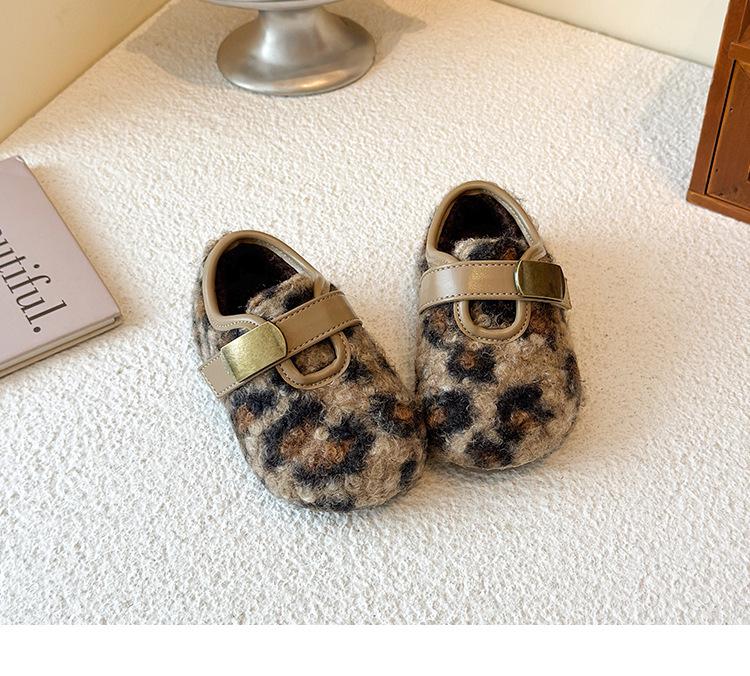 Plüschgefütterte Winter-Mokassins für Mädchen - Warme Baumwoll-Outdoor-Schuhe für kleine Mädchen