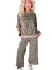2025 Winter Women's Leopard Print Casual Two-Piece Suit Set: Trendy European-American Fashion