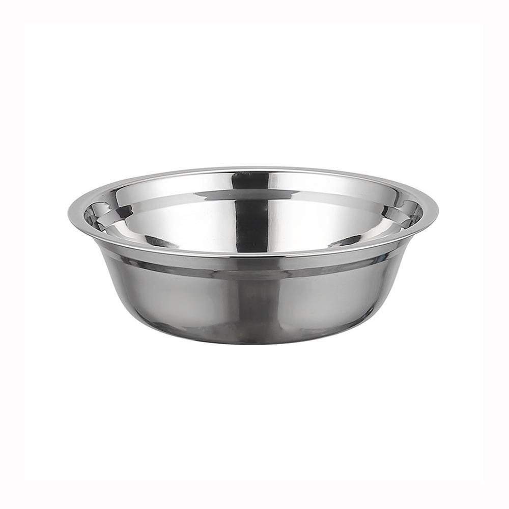 New Round Stainless Steel Bowls Thicken Multiple Sizes Soup Bowl Washing Fruit Bowl