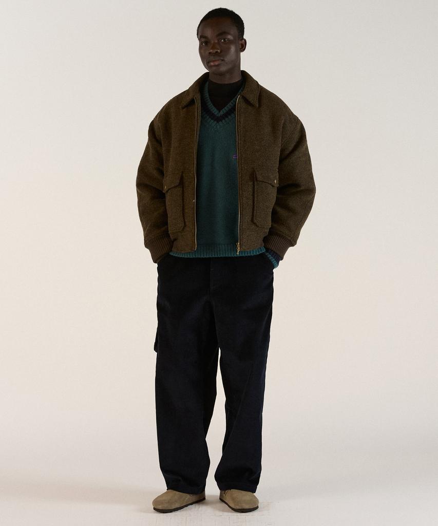 Pilpeu Corduroy Washed Engineer Pants 34(Navy)