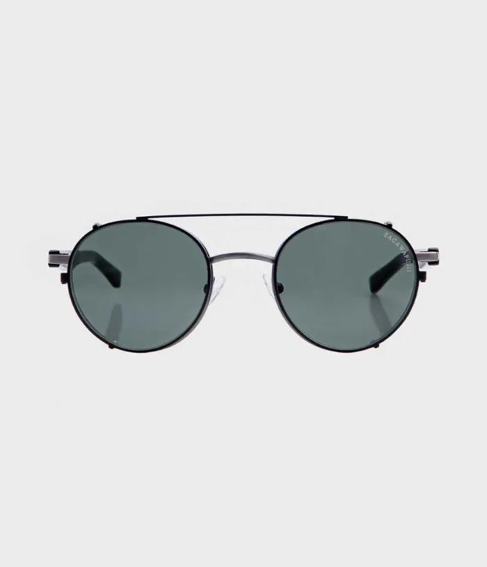 KURO Vintage Silver & Clip-On Black Green