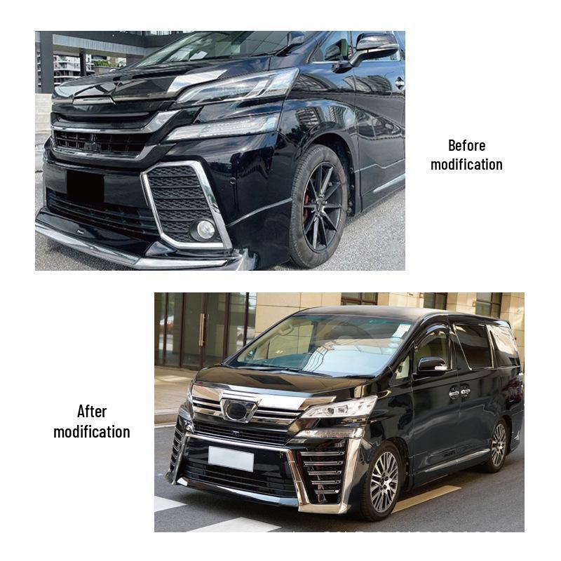 Front Bumper Grille Fog Light Frame Bracket Kit for 2015-2019 Toyota Vellfire No Fog Light