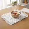 Lace Ruffles Placemats Heart Pattern Table Napkins Soft Flounced Cloth Cups Mat For Home Party Wedding Decoration