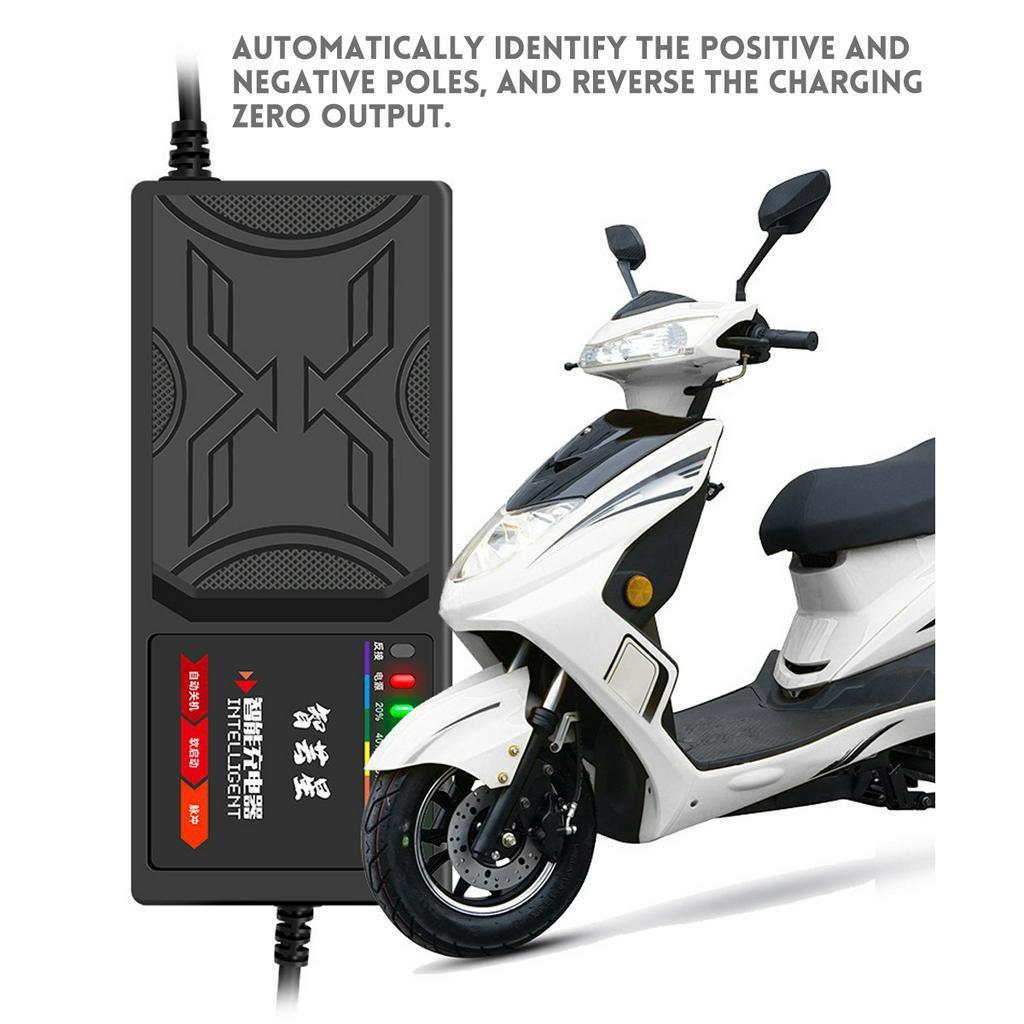 Black 200V-220V 50Hz Electric Vehicle Charger With 7 Light Display Power Display Current Protection/ Leakage Protection/full Pulse