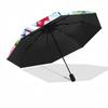 1pc Hello Kitty Christmas Edition Automatic Opening/Closing Umbrella with Foldable Design, 8-Rib Iron Frame, Outdoor Use, Festive Gift for Fans, Trave
