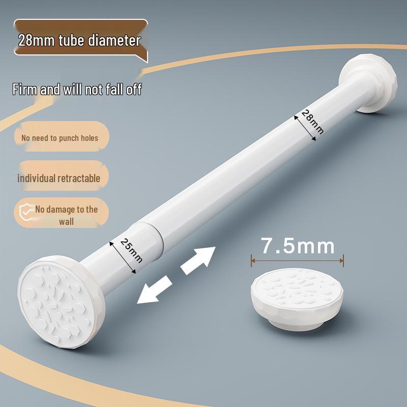 Universelle rostfreie Aluminium-Teleskop-Vorhangstange: Langlebig, Einfach zu installieren für Schlafzimmer und Badezimmer.