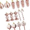 15 Pieces Christmas Hanging Ornaments Lollipop DIY Gifts Decoration Balls for