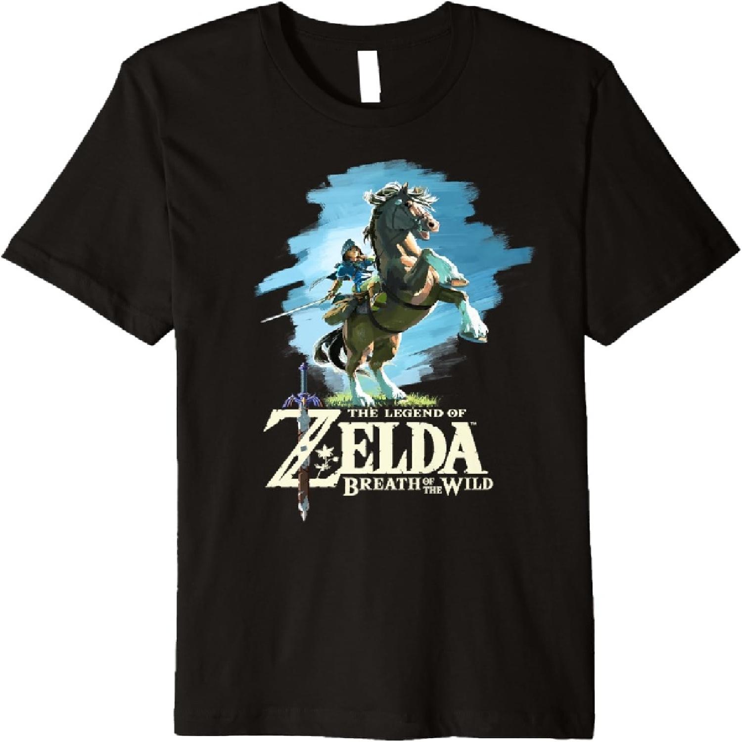 Nintendo Zelda Breath of the Wild Link Epona Premium T-Shirt Premium T-Shirt XXXXXL разноцветный