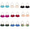 Colorful Round Hoop Allergy Free Earring Bohemia Style Colorful Thread Tassel Pendants Earring