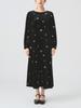 Ray Beams Velvet Embroidered Black 0 Women's Dress,