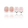 24pcs Square Press On Nail with Rabbit Pattern Short Artificial Nail Full Cover False Nail Manicure Nail Art for Women