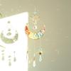 Crystal Suncatcher, Hanging Moon Sun Light Catcher with Glass Prisms, Wind Chime Pendant for Home Indoor Garden Balcony Window