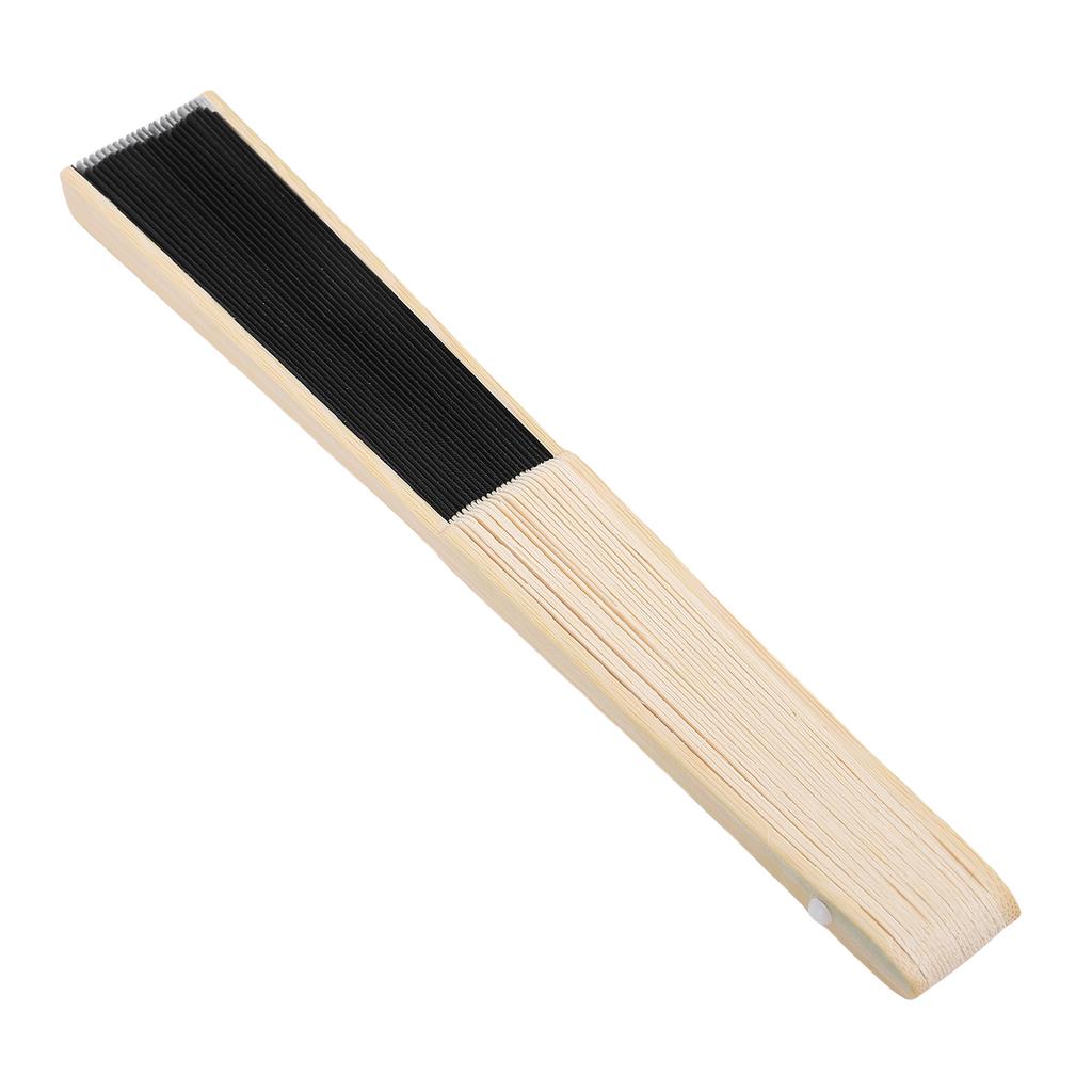 Folding Hand Fan 21cm Blank Silk Fabric Bamboo Folded Hand Fan for Wedding Daily Use