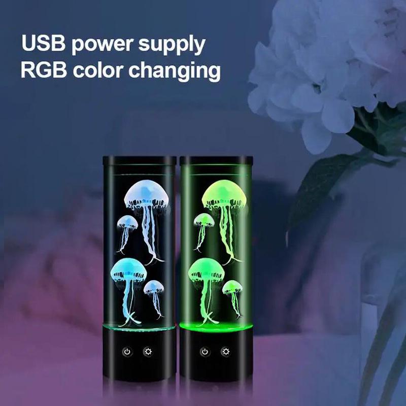 9-Inch LED Jellyfish Lamp - Colorful Home Decor Night Light