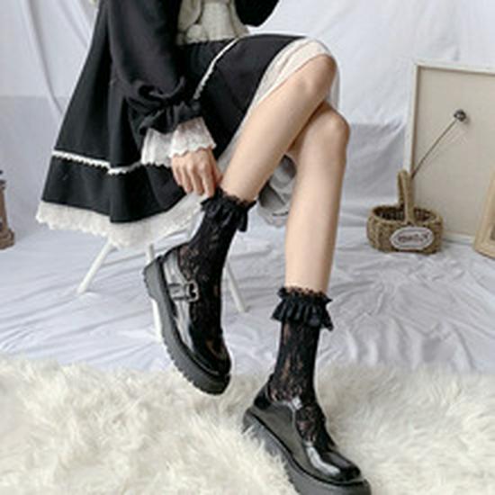 Japanese Style Lolita Lace Calf Socks - Women's Summer Mid-Length Martin Boot Socks