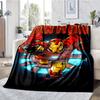 Iron Man Theme Printed Blanket - Perfect for Couch, Bed, Travel & Outdoor Use | Machine Washable, Cozy & Durable.