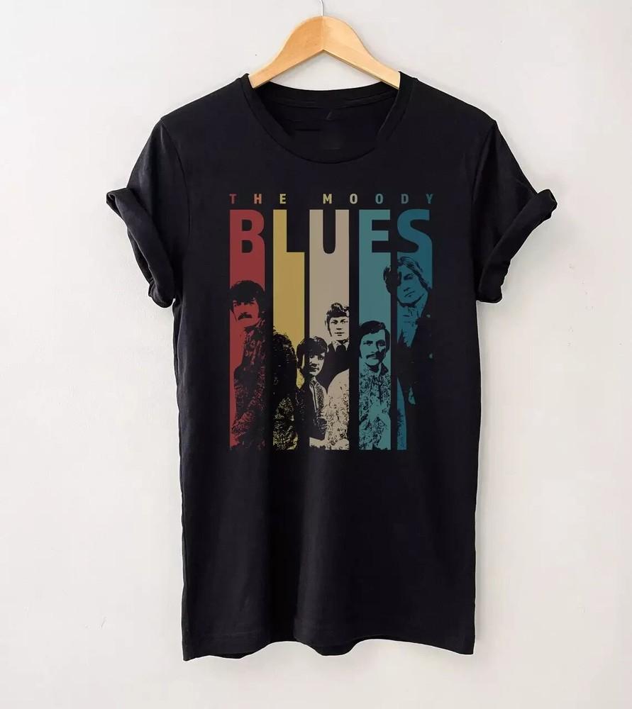 

The Moody Blues Band T-shirt Black All Sizes Short Sleeve S-5Xl Unisex T-Shirt XXXXL