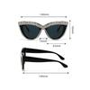 Vintage Diamond Cat Eye Triangle Sunglasses Women Sun Glasses Streetwear Trending Rhinestone Decoration Eyewear Costume Rave Party Sun Glasses