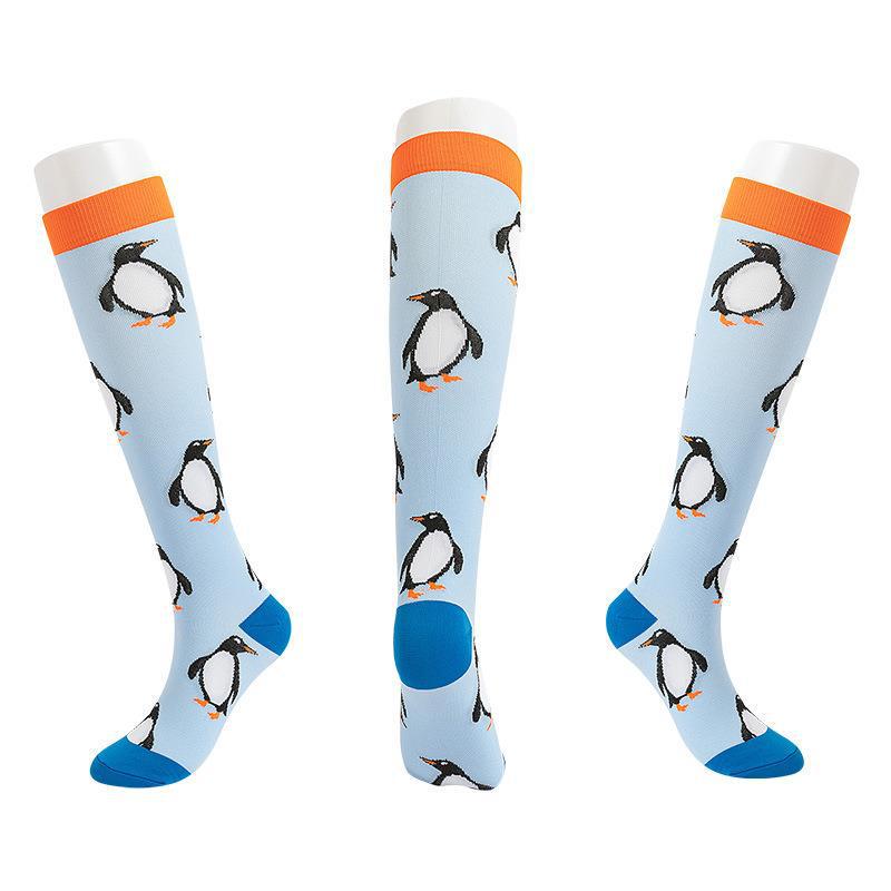 Unisex Outdoor Compression Sports Socks: Elastic, Knee-High, for Cycling & Fitness